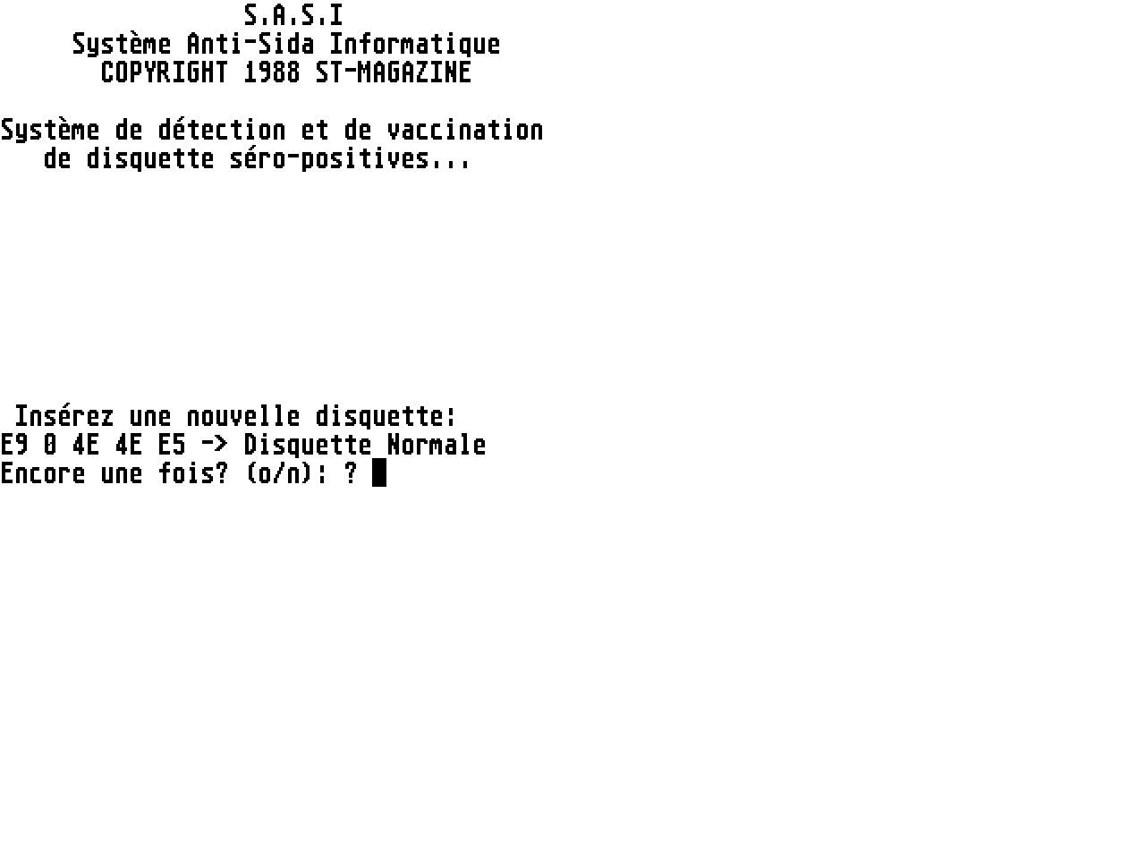 SASI - Système Anti-Sida Informatique — screenshot 1
